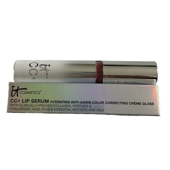 IT Cosmetics CC + Lip Serum LIVE Creme Gloss Color Correcting 0.11 oz NEW Boxed - Picture 1 of 5